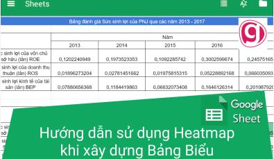 Hướng dẫn sử dụng Heatmap khi xây dựng Bảng biểu